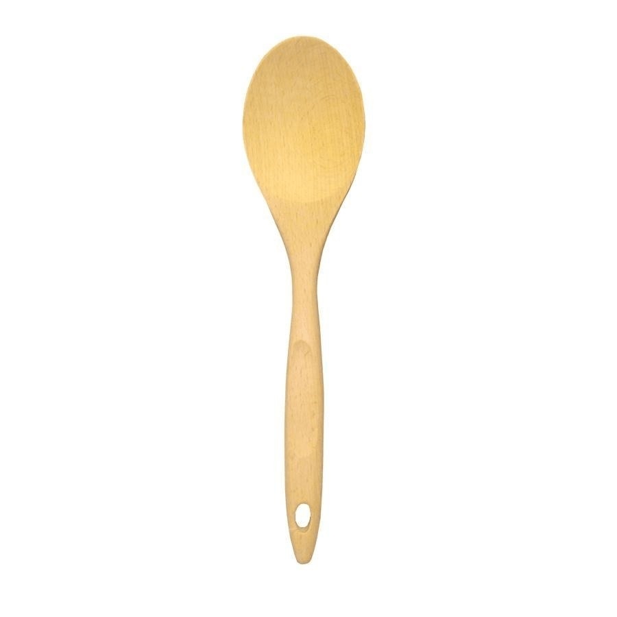Cuillère de cuisine en bois de hêtre de 15-1/2 po