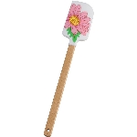 Spatule en silicone, motifs fleuris assortis