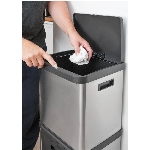 Poubelle Plafor standard 2x90L, support métallique pour 2 poubelles -  déchets séparés