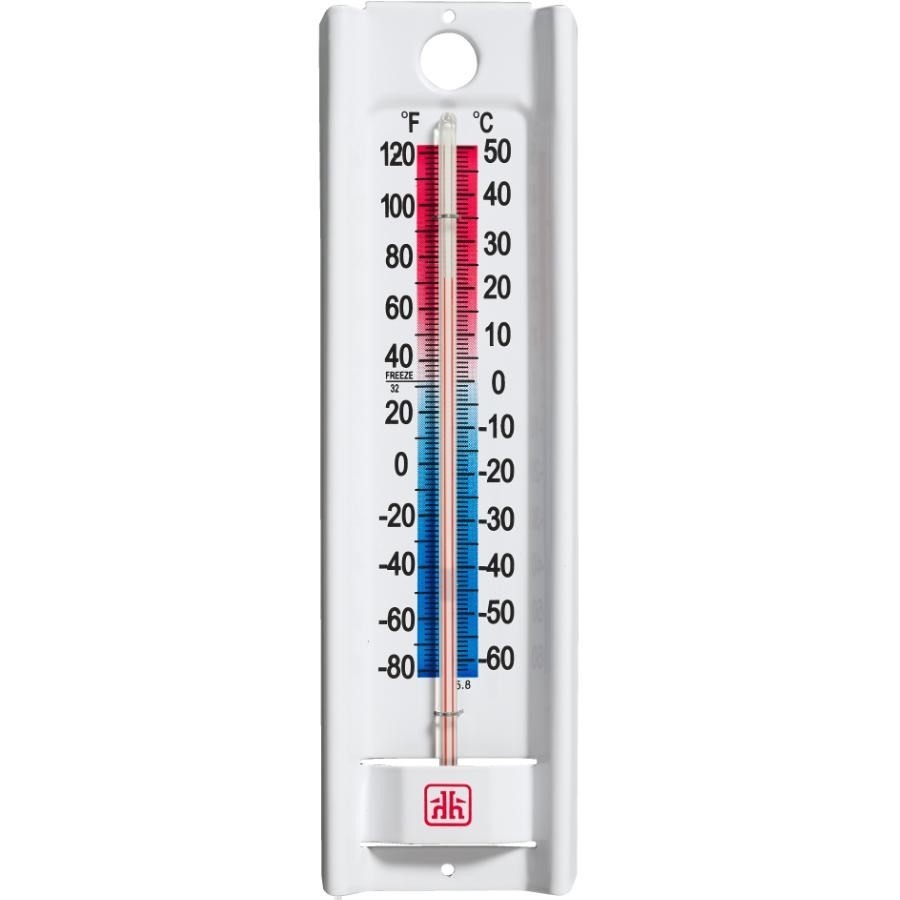 Thermomètre mural de 9 po en aluminium pour l'intérieur ou l'extérieur
