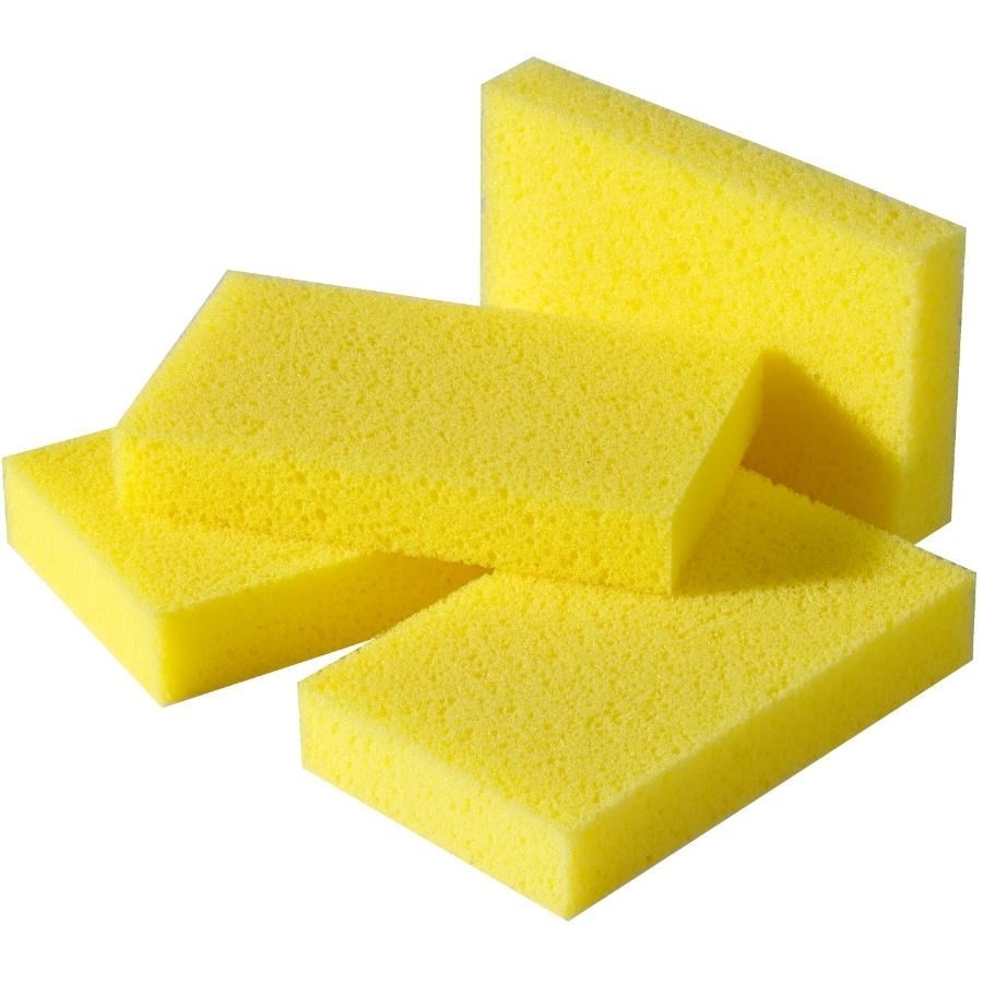 Paquet de 4 éponges tout usage en polyester, 4,5 po x 2,75 po