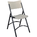 Chaise pliante robuste, blanc granite