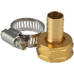 Raccord femelle 1/2 po x 3/4 po en laiton massif pour tuyau d'arrosage, collier en acier inoxydable