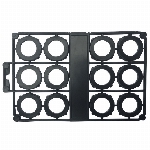 Paquet de 12 rondelles pour tuyau d'arrosage, noir