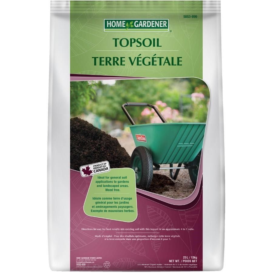 Terre à jardin sans mauvaises herbes, 25 litres