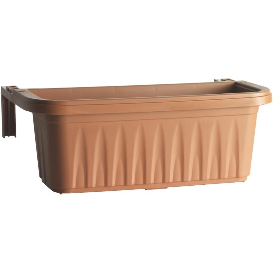 Jardinière réglable pour rampe, terre cuite, 24 po