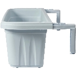 Jardinière réglable pour rampe, blanc, 24 po