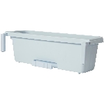 Jardinière réglable pour rampe, blanc, 24 po