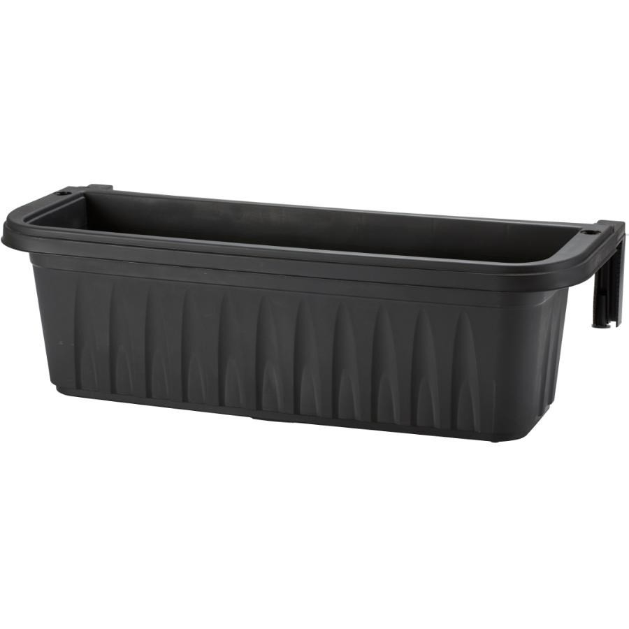 Jardinière réglable pour rampe, noir, 24 po