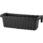 Jardinière réglable pour rampe, noir, 24 po