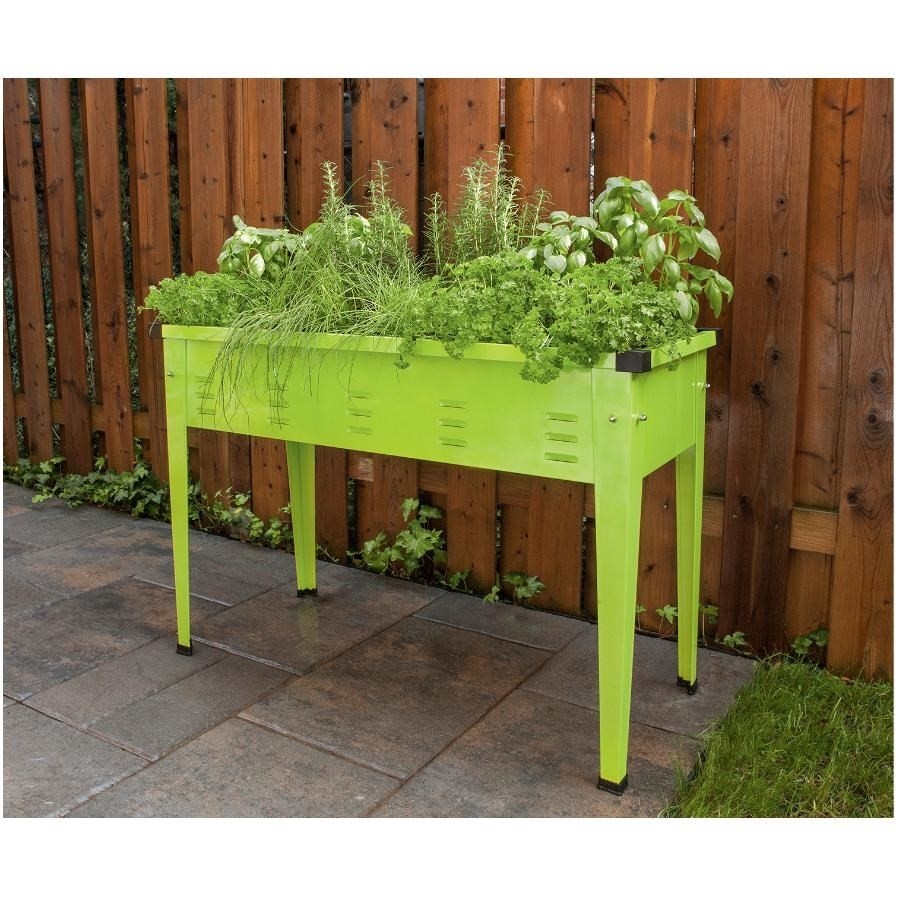 Jardinière surélevée en métal de 39,5 po, vert