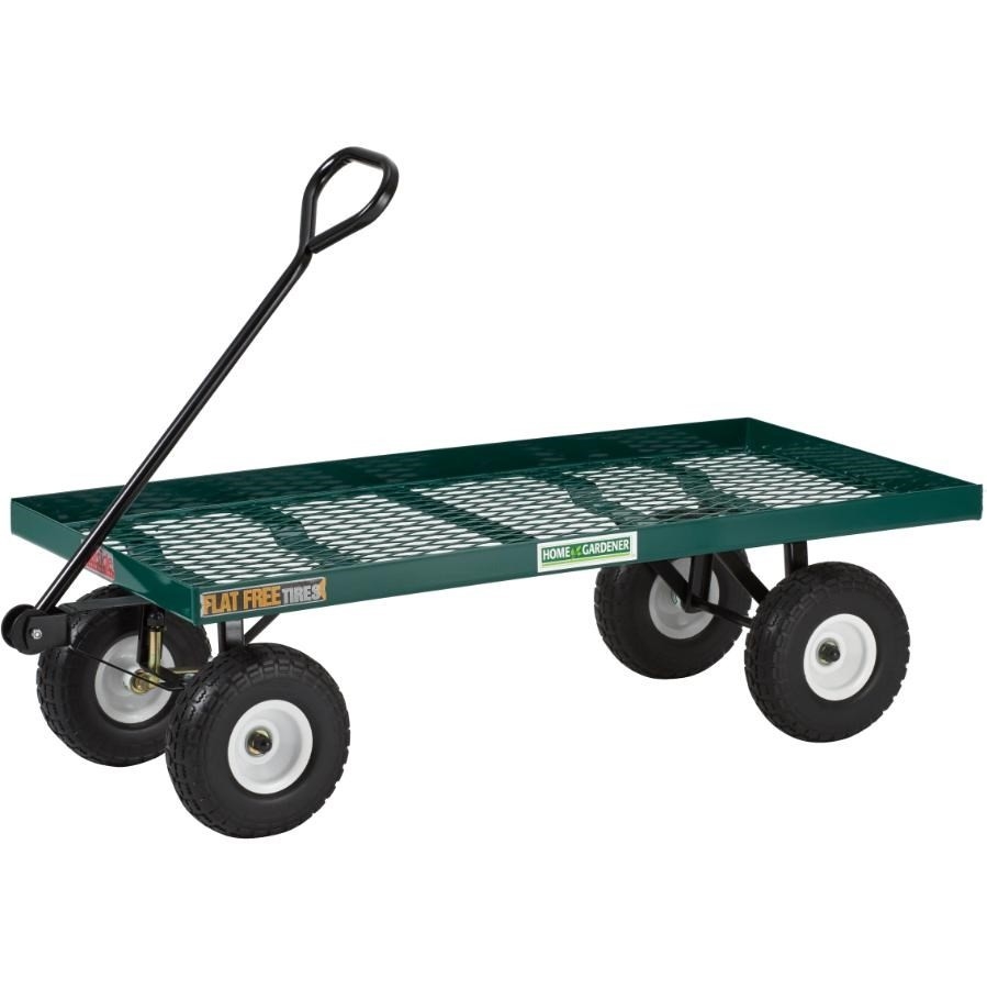 Chariot de jardin en métal extensible de 24 po x 48 po