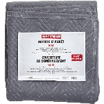 Couverture de déménageurs de 80 po x 72 po, gris