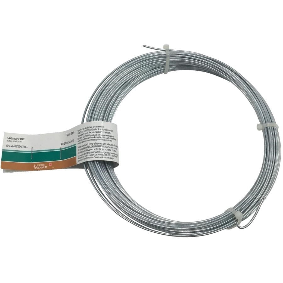 Fil galvanisé de calibre 14, 100 pi