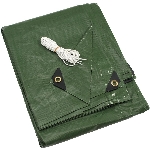 Bâche en poly de 12 pi x 14 pi, vert olive