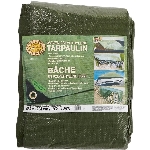 Bâche en poly de 20 pi x 40 pi, vert olive