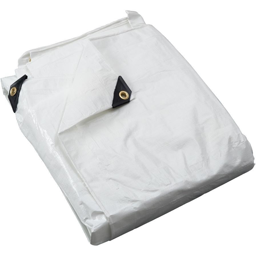 Bâche en poly de 20 pi x 30 pi, blanc