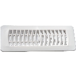 Grille de plancher blanche en poly, 3 x 10 po