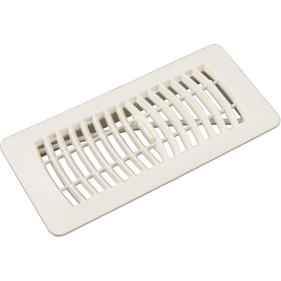 Grille de plancher blanche en poly, 4 x 10 po