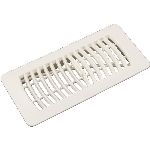 Grille de plancher blanche en poly, 4 x 10 po