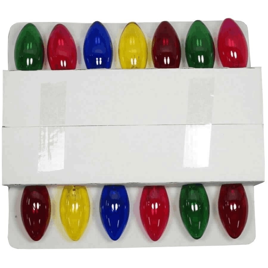 Jeu de 25 lumières C9 incandescentes, multicolore