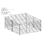 Chenil modulaire de 10 pi de largeur x 10 pi de longueur x 6 pi de hauteur en grillage