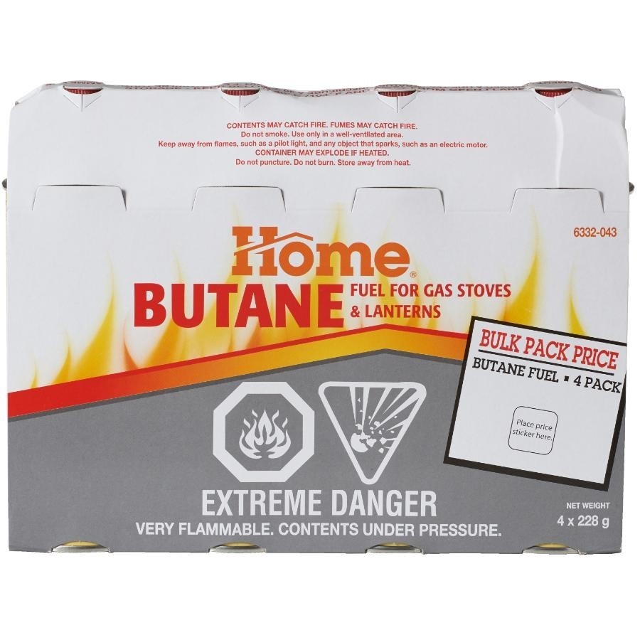 Paquet de 4 bouteilles de butane de 228 g