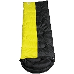 Sac de couchage de 2 lb jaune et noir, 32 po x 86,5 po