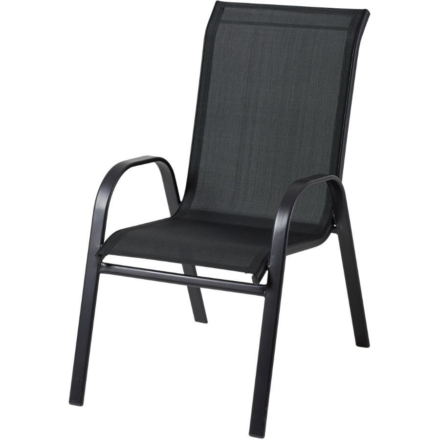 Chaise de table à manger empilable Empress en acier à tissu tendu