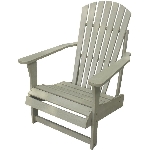 Chaise Adirondack en bois flottant gris