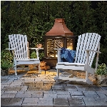 Chaise Adirondack en bois flottant gris