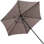 Parasol de marché de 9 pi inclinable à manivelle, brun chocolat