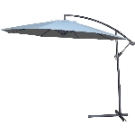 Parasol décentré de 10 pi, gris requin