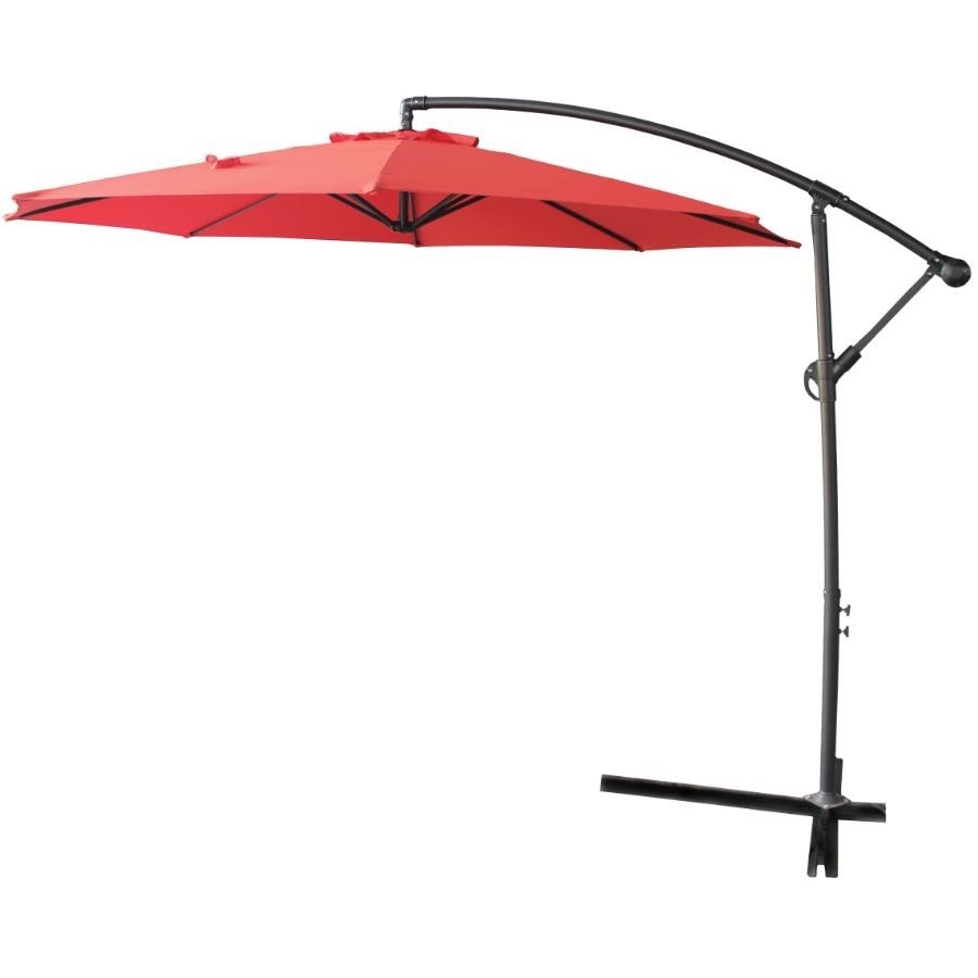 Parasol décentré de 10 pi, rouge cerise