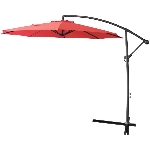 Parasol décentré de 10 pi, rouge cerise