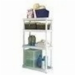 Étagère à 4 tablettes en poly de service moyen de 32 po x 14 po