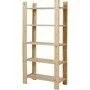 Étagère de 60 po x 30 po x 12-1/2 po en pin à 5 tablettes