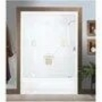 Baignoire et douche monobloc blanc en acrylique de 60, gauche