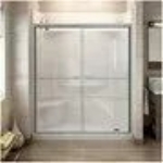 Cabine de douche blanche Essence de 60 po avec siège à gauche e