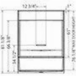 Cabine de douche blanche Essence de 60 po avec siège à gauche e