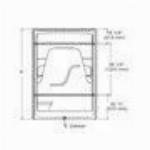 Cabine de douche blanche de 48 po en acrylique avec drain à droite, 1 pièce