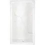 Cabine de douche blanche de 48 po en acrylique avec drain à gauche, 1 pièce