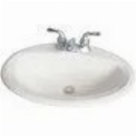 Lavabo de salle de bains blanc de 20 po x 17 po