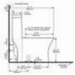 Toilette monobloc allongée blanche Cosette de 16 po à double ch