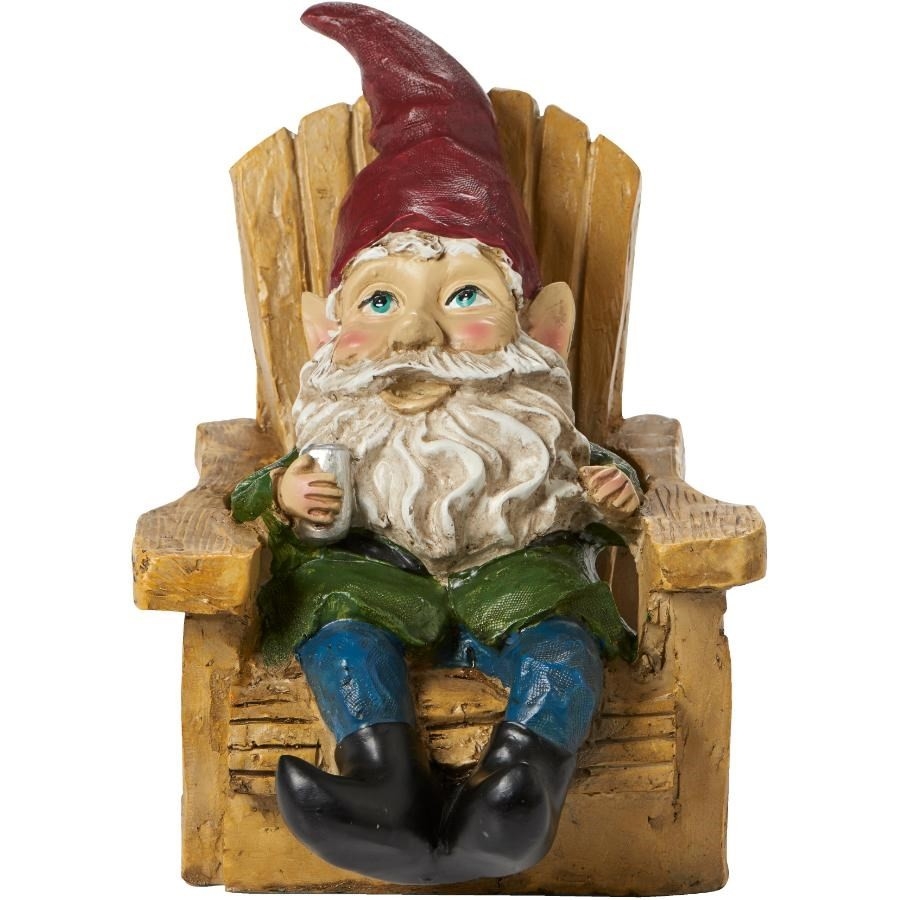 Décoration de pelouse, nain de jardin dans une chaise Muskoka