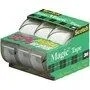 Paquet de 3 rouleaux de ruban gommé Magic transparent dans un dévidoir, 19 mm x 7,62 m