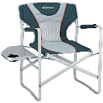 Chaise de camping en aluminium de style réalisateur avec table latérale