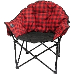 Chaise de camping Lazy Bear pour adultes, carreaux rouges et no