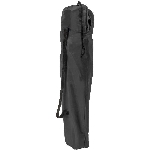 Chaise de camping noire avec porte-gobelet