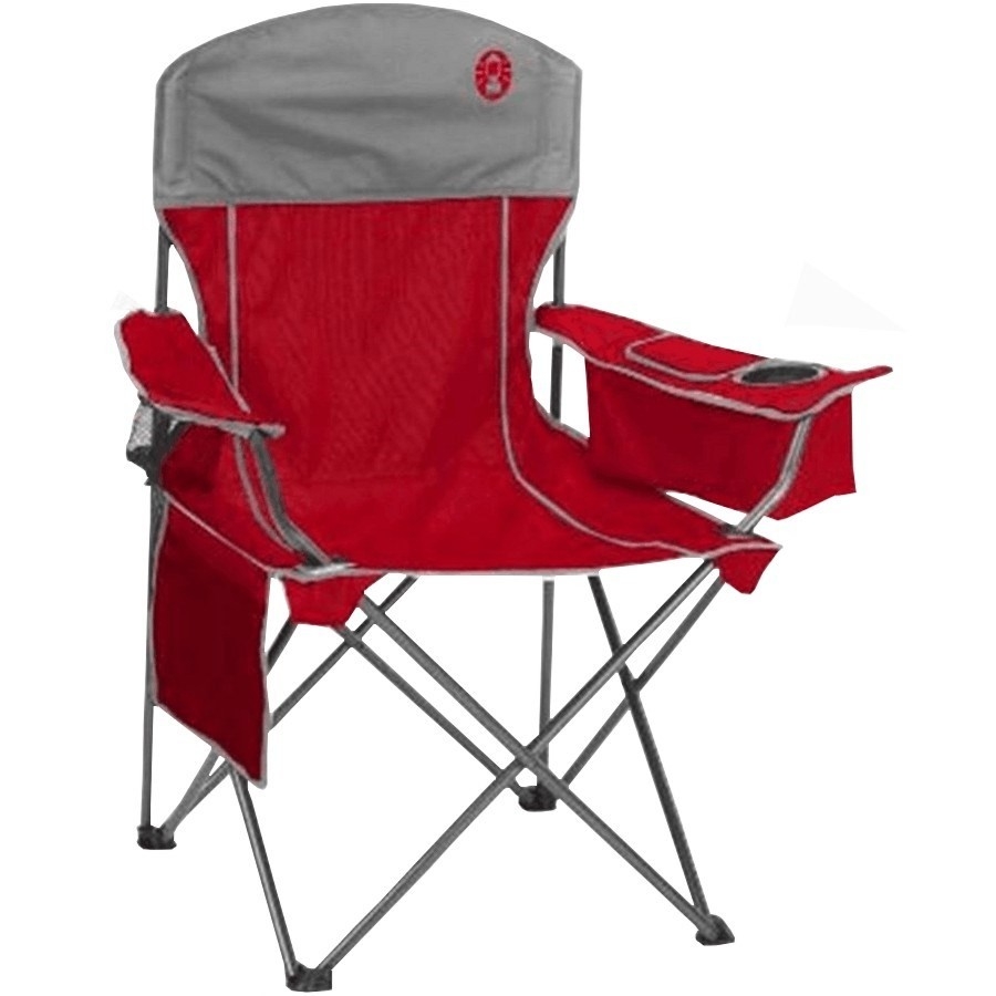 Chaise surdimensionnée avec glacière intégrée, rouge et gris